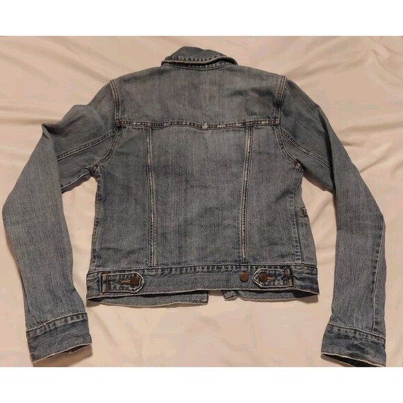 Abercrombie & Fitch Women's Medium Jean Jacket Vintage Button-Up Distressed - Picture 10 of 10